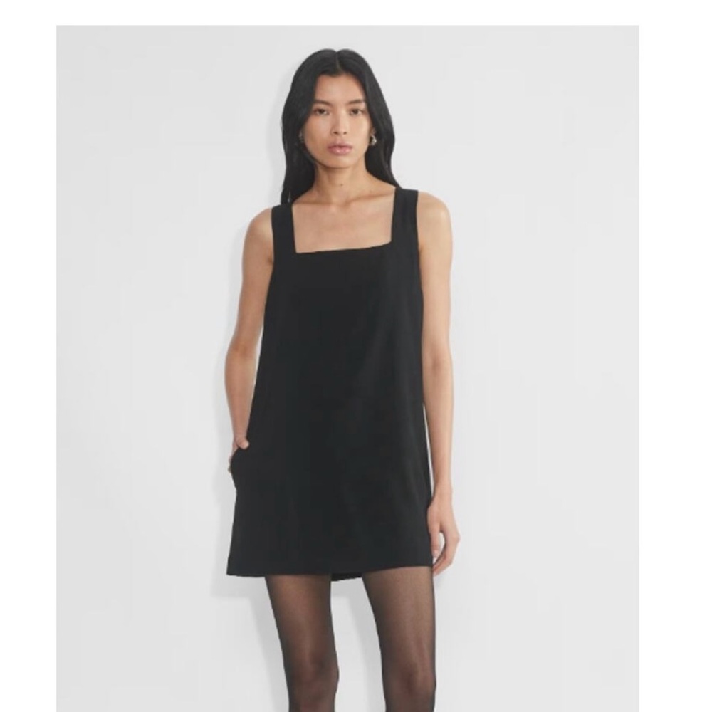 NWT Babaton Black Mini Dress Presitge Square Neck Small